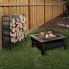 Pure Garden 6-Piece Fire Pit Table and Firewood Rack 50-155R